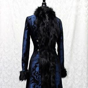 Shrine Black Forest Coat, Blue/Black Tapestry